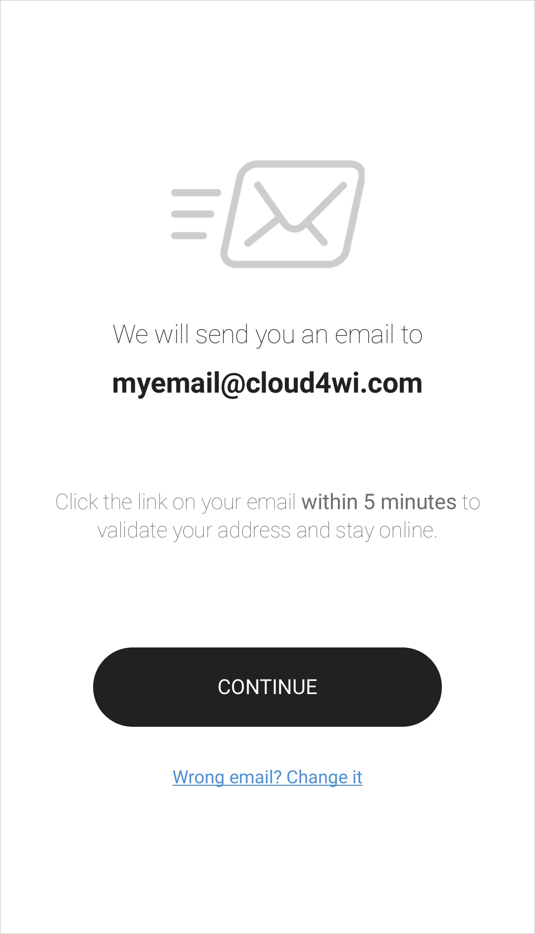 Confirmation screen